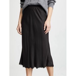 Nation LTD Black Mabel Bias Midi Skirt (Size XS)